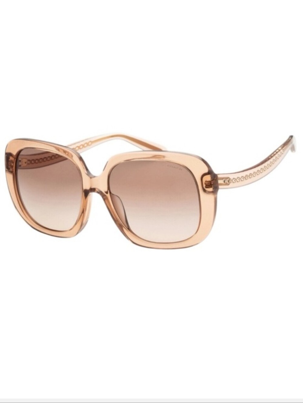 Coach HC8323U Transparent Brown Gradient Sculpted Sunglasses